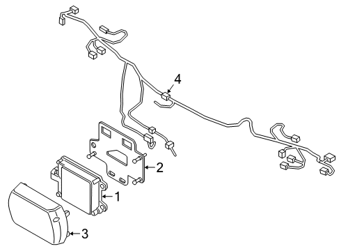 2021 BMW M340i Electrical Components - Front Bumper Diagram 1