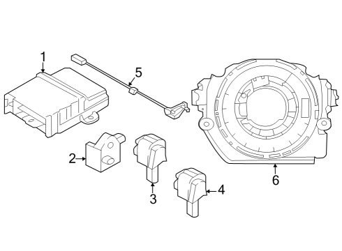 2021 BMW X1 Air Bag Components Diagram 2