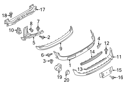 Spoiler Centre Diagram for 51127265086