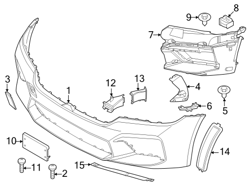 2022 BMW 530e Bumper & Components - Front Diagram 1