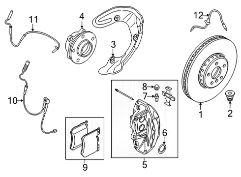 2022 BMW 228i Gran Coupe Front Brakes Diagram 1