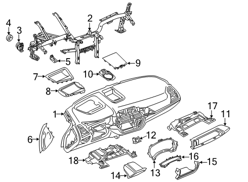 2023 BMW X4 M DASHBOARD SENSATEC HEAD-UP D Diagram for 51459631011