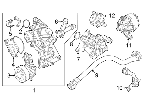 2023 BMW X7 Water Pump Diagram 1