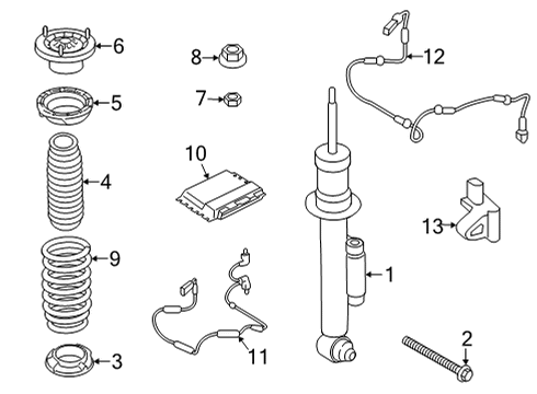 2022 BMW 840i Gran Coupe Struts & Components - Rear Diagram