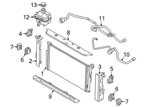 2021 BMW i3 Radiator & Components Diagram 2