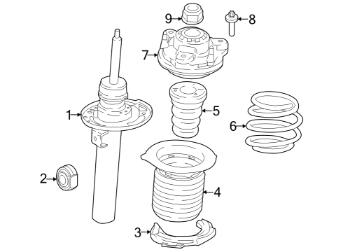 2023 BMW 430i xDrive Gran Coupe Struts & Components - Front Diagram 2