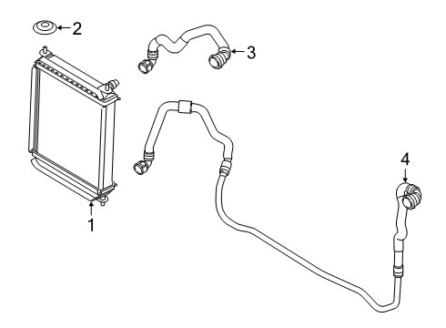 2021 BMW X5 M Radiator & Components Diagram 1