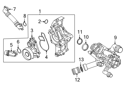 2023 BMW 540i xDrive Water Pump Diagram 2