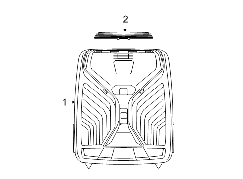 2024 BMW 330e Overhead Console Diagram