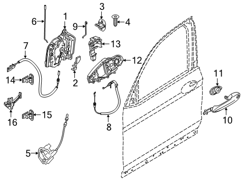 2021 BMW X5 Rear Door Diagram 1