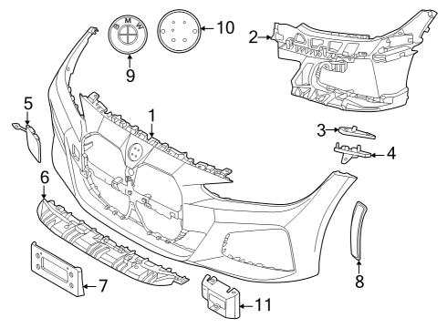 2024 BMW i4 Bumper & Components - Front Diagram 1