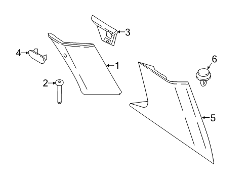 2021 BMW X3 M Interior Trim - Quarter Panels Diagram