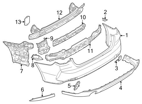 2023 BMW 430i Gran Coupe Bumper & Components - Rear Diagram 2