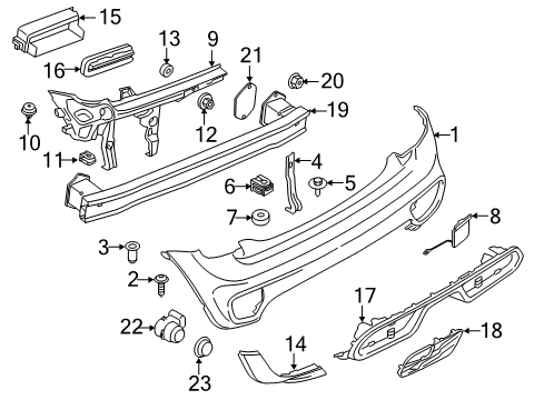 Panel, Bumper, Primed, Rear Diagram for 51777382173