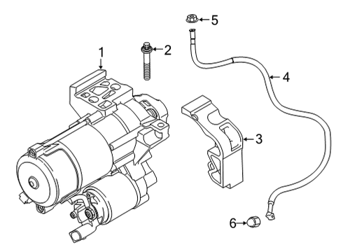 2022 BMW 840i xDrive Gran Coupe Starter Diagram 1