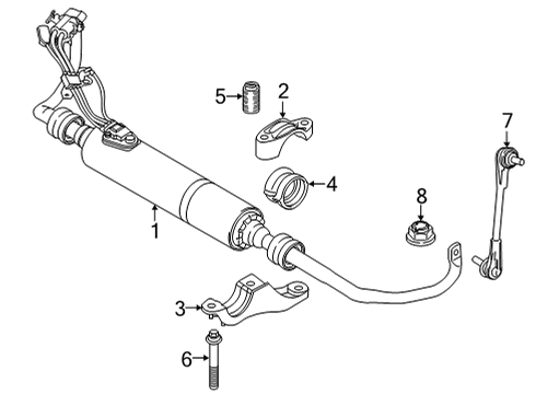 2023 BMW 840i xDrive Gran Coupe Stabilizer Bar & Components - Front Diagram 1