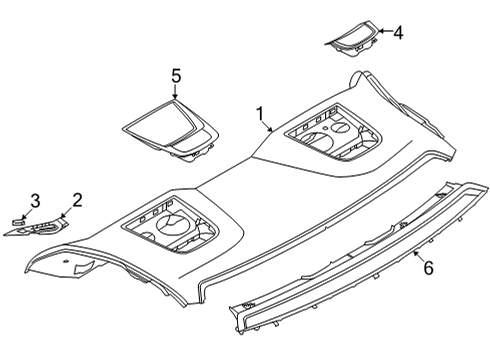 2023 BMW M440i Interior Trim - Rear Body Diagram 6