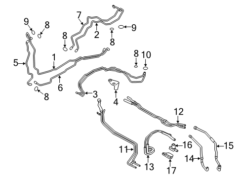 2023 BMW X7 PRESSURE LINE, UNDERFLOOR, P Diagram for 64539493991