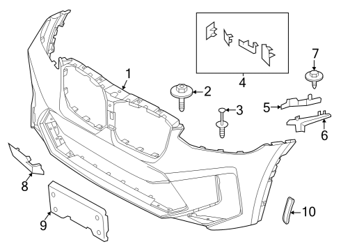 2023 BMW X3 M Bumper & Components - Front Diagram 1