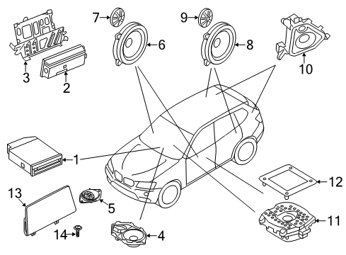 2022 BMW X3 M CENTRAL INFORMATION DISPLAY Diagram for 65505A42087