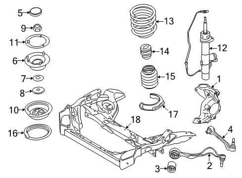 Front Coil Spring Diagram for 31336785082