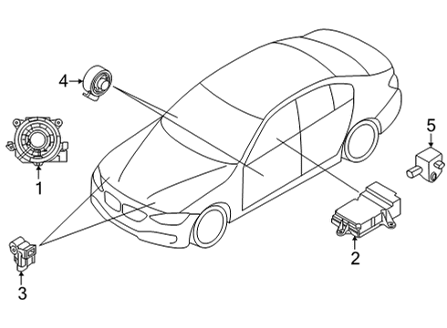 2022 BMW M440i Air Bag Components Diagram 2