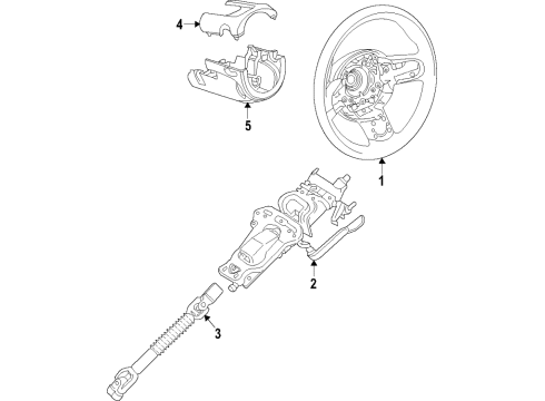 2022 BMW 228i Gran Coupe Steering Column & Wheel, Steering Gear & Linkage Diagram 1