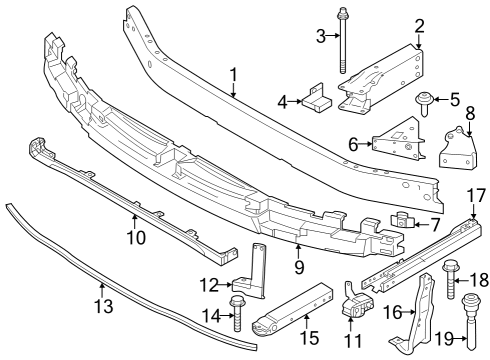 2024 BMW X1 IMPACT ABSORBER FRONT Diagram for 51118083315