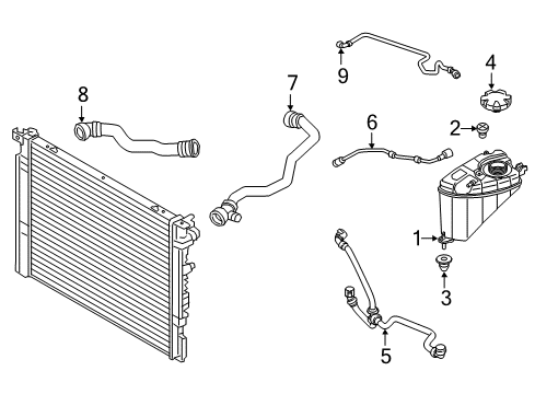 2022 BMW 530e xDrive VENTING LINE, EQUALIZATION T Diagram for 17129485280