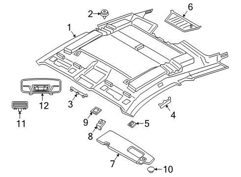 2021 BMW M850i xDrive Interior Trim - Roof Diagram 2