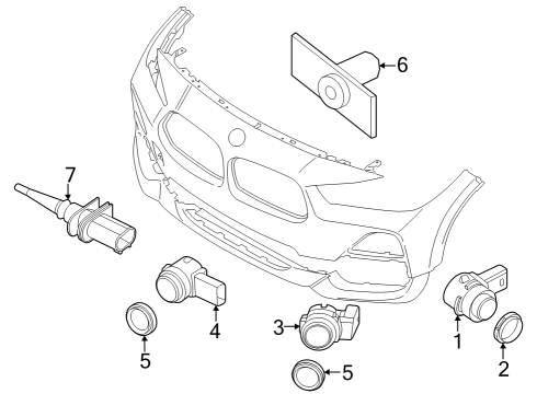 2023 BMW X2 Parking Aid Diagram 3