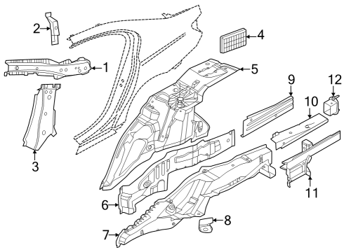 2024 BMW i7 TENSION BAND COLUMN C, RIGHT Diagram for 41215A37B48