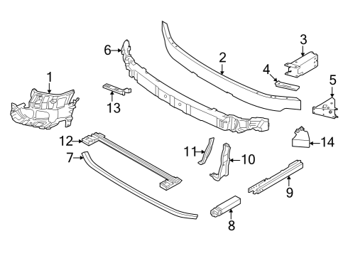 Carrier, Bumper, Front Bottom Diagram for 51117378735