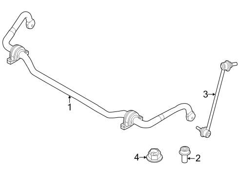 2021 BMW X3 M Rear Suspension Components, Lower Control Arm, Upper Control Arm, Ride Control, Stabilizer Bar Diagram 1