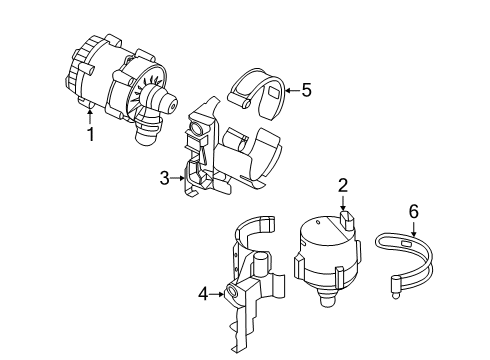 2022 BMW M550i xDrive Water Pump Diagram 1