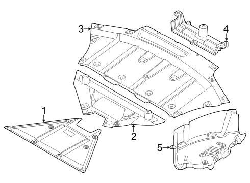 2022 BMW i4 Under Cover & Splash Shields Diagram