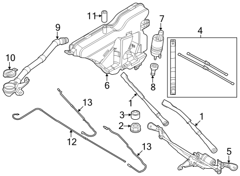 2024 BMW M2 FILLER PIPE FOR WASH CONTAIN Diagram for 61669883242