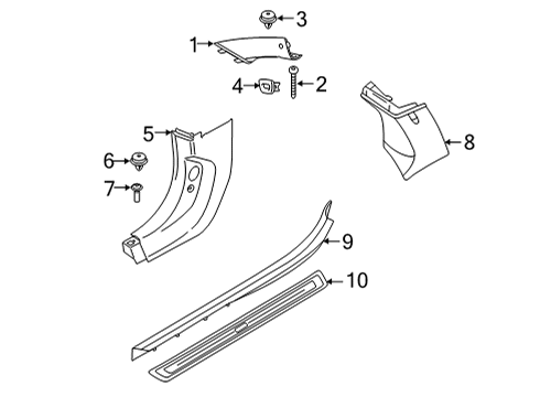 2022 BMW M440i Interior Trim - Pillars Diagram 2