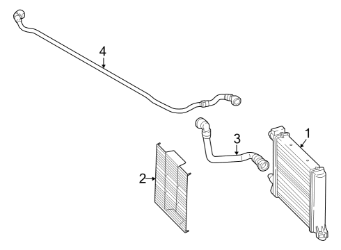 2023 BMW X1 LINE EXTERNAL RADIATOR Diagram for 17125A0C599