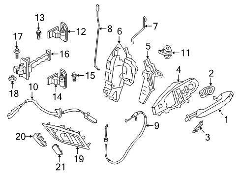 2022 BMW Z4 Door Hardware Diagram