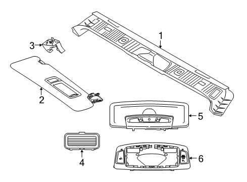 2021 BMW 230i Interior Trim - Roof Diagram 1