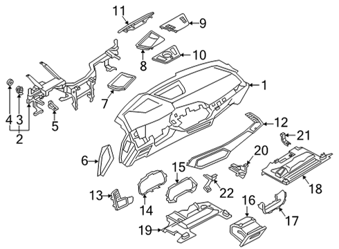 2021 BMW X6 M Instrument Panel Diagram