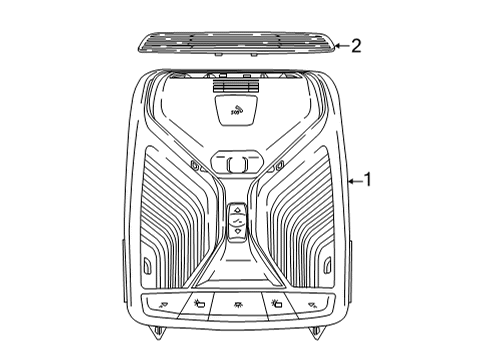 2024 BMW X6 Overhead Console Diagram