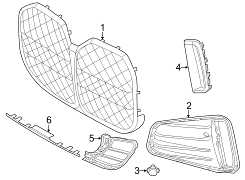 2022 BMW i4 Grille & Components Diagram 2