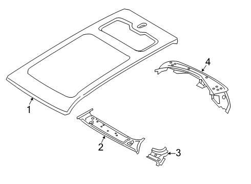 2023 BMW X7 Roof & Components Diagram