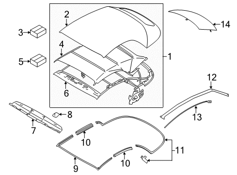 2021 BMW 230i Frame & Components - Convertible Top Diagram