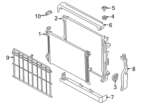 2024 BMW X5 M Radiator & Components Diagram 4