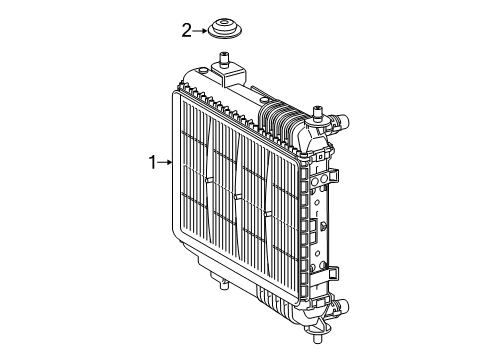 2022 BMW Z4 Radiator & Components Diagram 1