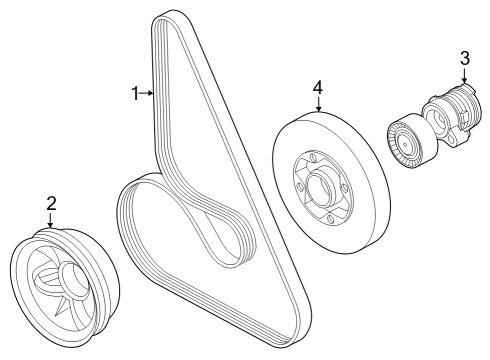 2021 BMW X6 M Belts & Pulleys Diagram 3