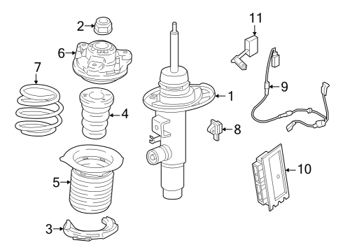 2024 BMW i4 Struts & Components - Front Diagram 3